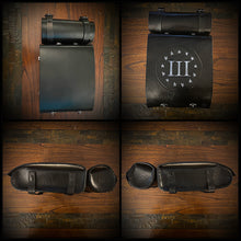 Load image into Gallery viewer, Motorcycle Luggage Rack Bag with Detachable Tool Bag, Custom Art Black