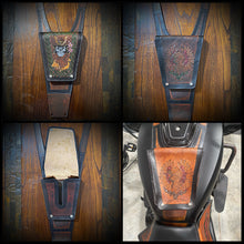 Load image into Gallery viewer, Tank Bib - Indian Challenger and Pursuit, w/ Pouch - Custom Art, Brown