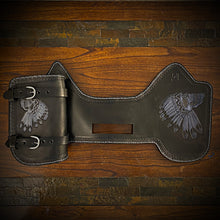 Load image into Gallery viewer, Heat Shield - Flying Native Skull, Black, With Pouch, Fits Indian Chief, Chieftain, Springfield, Vintage and Roadmaster