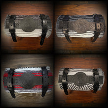 Load image into Gallery viewer, Bedroll for Motorcycles, Circle &amp; Bar - Custom Art, Black