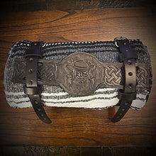 Load image into Gallery viewer, Bedroll for Motorcycles, Circle &amp; Bar - Custom Art, Black