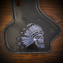 Load image into Gallery viewer, Heat Shield, Flying Indian Skull, Black - Fits Indian Chief, Chieftain, Springfield, Vintage and Roadmaster