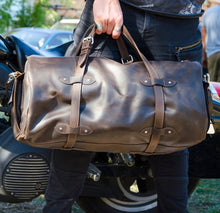 Load image into Gallery viewer, Leather Duffel Bag, Brown