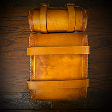 Load image into Gallery viewer, Motorcycle Luggage Rack Bag with Detachable Tool Bag, Custom Art, Indian Tan
