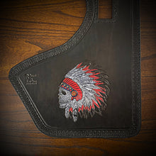 Load image into Gallery viewer, Heat Shield for Indian Challenger and Pursuit Motorcycles - Native Skull, Red
