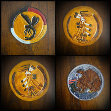 Load image into Gallery viewer, 2 Small Leather Conchos Custom Art