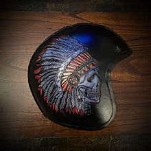 Load image into Gallery viewer, Open Face Helmet - Skull Native Chief