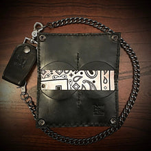 Load image into Gallery viewer, Long Biker Leather Wallet with Chain
- Trust No One, Black