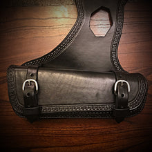 Load image into Gallery viewer, Heat Shield, with Pouch, for Indian Scout motorcycle - Custom Art, Black