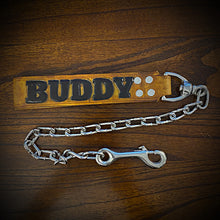 Load image into Gallery viewer, Leather &amp; Chain Leash Custom Art