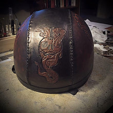 Load image into Gallery viewer, Half Helmet with Custom Art - size Large
