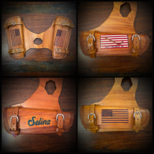 Load image into Gallery viewer, Heat Shield with 2 pouches for Indian Scout Motorcycle - Custom Art, Tan