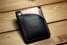 Load image into Gallery viewer, Front Pocket Minimalist Wallet, Black W/ Snap