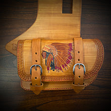 Load image into Gallery viewer, Heat Shield - Native Girl, Tan, Double Pouch, Fits Indian  Chief, Chieftain, Springfield, Vintage and Roadmaster