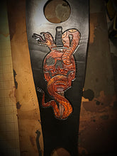 Load image into Gallery viewer, Tank Bib - Sportster - Skull, Dagger &amp; Rattle Snake, Black