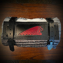 Load image into Gallery viewer, Bedroll for Motorcycles - Red Skull Warbonnet