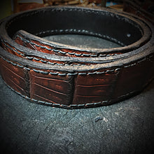 Load image into Gallery viewer, Leather Belt - American Alligator, Brown