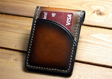 Load image into Gallery viewer, Front Pocket Minimalist Wallet, Choose Custom Two Tone Color W/ Snap