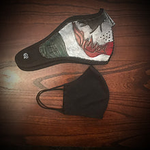 Load image into Gallery viewer, Leather Face Mask with “Why So Serious” Art, Regular Face Mask Included