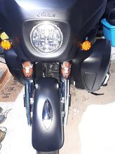 Load image into Gallery viewer, Motorcycle Fork Covers - Cow Skull &amp; War Bonnet Black