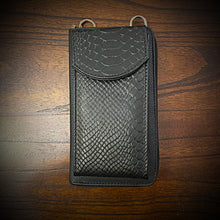 Load image into Gallery viewer, Cross Body Convertible Wallet Embossed Python (ships now) Clearance Sale