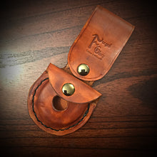 Load image into Gallery viewer, Key Fob Carrier w/ Belt Loop or Clasp, Fits Both Indian and Harley Fobs, Tan