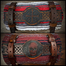 Load image into Gallery viewer, Bedroll for Motorcycles, Circle &amp; Bar - Custom Art, Brown