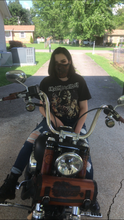 Load image into Gallery viewer, Leather Face Mask with Custom Art, Regular Face Mask Included