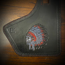 Load image into Gallery viewer, Heat Shield for Indian Challenger and Pursuit Motorcycles - Native Skull, Red