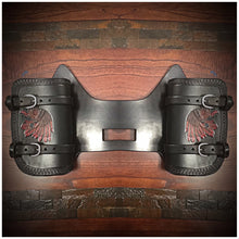 Load image into Gallery viewer, Heat Shield - Colorful Native, Black, Double Pouch, Fits Indian Chief, Chieftain, Springfield, Vintage and Roadmaster