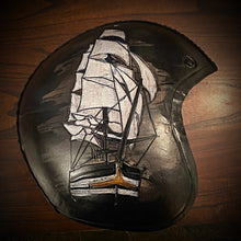 Load image into Gallery viewer, Open Face Helmet, send me your favorite helmet, I’ll cover it in leather