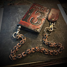 Load image into Gallery viewer, Chainmail Chain - Byzantine Weave- Black &amp; Copper