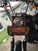 Load image into Gallery viewer, Tool bag for Motorcycle - Winged Skull, Brown