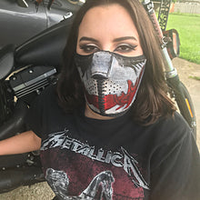 Load image into Gallery viewer, Leather Face Mask with “Why So Serious” Art, Regular Face Mask Included