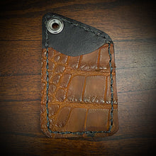 Load image into Gallery viewer, Two Pocket Wallet, Genuine Brown Alligator
