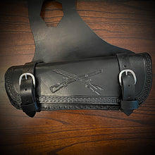 Load image into Gallery viewer, Heat Shield, with Pouch, for Indian Scout motorcycle - Custom Art, Black