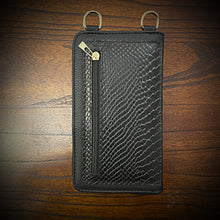 Load image into Gallery viewer, Cross Body Convertible Wallet Embossed Python (ships now) Clearance Sale