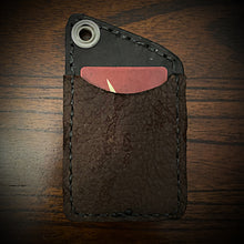 Load image into Gallery viewer, Two Pocket Wallet, Genuine Hippopotamus, Brown (ships now) Clearance Sale
