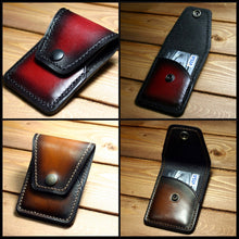 Load image into Gallery viewer, Front Pocket Minimalist Wallet, Choose Custom Two Tone Color W/ Snap