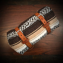 Load image into Gallery viewer, Bedroll for Motorcycles - Just the Straps With or Without a Blanket, Indian Tan (Ships Now)