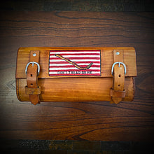 Load image into Gallery viewer, Tool bag for Motorcycle - Navy Jack Flag, Indian Tan