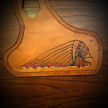 Load image into Gallery viewer, Heat Shield, with Pouch, for Indian Scout Motorcycle - Custom Art, Tan