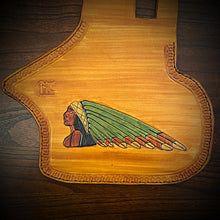 Load image into Gallery viewer, Heat Shield - Female Warbonnet, Indian Tan, Fits Indian Chief, Chieftain, Springfield, Vintage and Roadmaster
