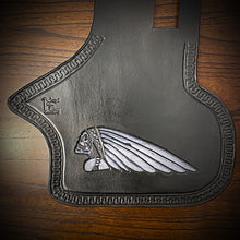 Load image into Gallery viewer, Heat Shield, White Skull Warbonnet, Black - Fits Indian Chief, Chieftain, Springfield, Vintage and Roadmaster