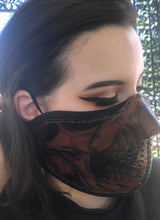 Load image into Gallery viewer, Leather Face Mask with Custom Art, Regular Face Mask Included