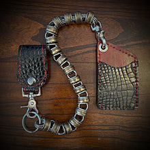 Load image into Gallery viewer, Two Pocket Wallet, Genuine Gloss Alligator, (ships now) Clearance Sale