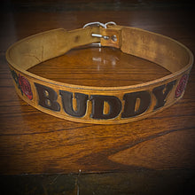 Load image into Gallery viewer, Dog Collar with Custom Art - Indian Tan