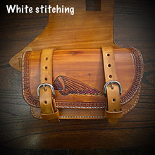 Load image into Gallery viewer, Heat Shield - Native Warbonnet, Tan, Double Pouch, Fits Indian Chief, Chieftain, Springfield, Vintage and Roadmaster