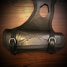 Load image into Gallery viewer, Heat Shield, with Pouch, for Indian Scout motorcycle - Custom Art, Black