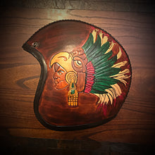 Load image into Gallery viewer, Open Face Helmet, send me your favorite helmet, I’ll cover it in leather